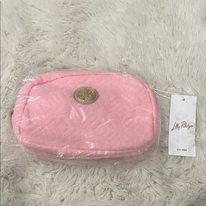 Lilly Pulitzer Pink Belt Bag with Gold Accent